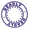 Scratched Textured DEADLY Round Stamp Seal
