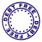 Scratched Textured DEBT FREE Round Stamp Seal