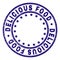 Scratched Textured DELICIOUS FOOD Round Stamp Seal