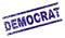 Scratched Textured DEMOCRAT Stamp Seal