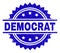 Scratched Textured DEMOCRAT Stamp Seal