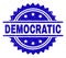 Scratched Textured DEMOCRATIC Stamp Seal