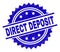 Scratched Textured DIRECT DEPOSIT Stamp Seal