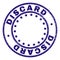 Scratched Textured DISCARD Round Stamp Seal