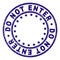 Scratched Textured DO NOT ENTER Round Stamp Seal