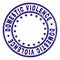 Scratched Textured DOMESTIC VIOLENCE Round Stamp Seal