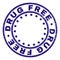 Scratched Textured DRUG FREE Round Stamp Seal