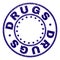 Scratched Textured DRUGS Round Stamp Seal