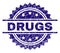 Scratched Textured DRUGS Stamp Seal