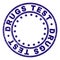 Scratched Textured DRUGS TEST Round Stamp Seal