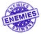 Scratched Textured ENEMIES Stamp Seal