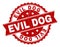 Scratched Textured EVIL DOG Stamp Seal