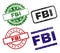 Scratched Textured FBI Seal Stamps
