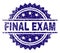 Scratched Textured FINAL EXAM Stamp Seal