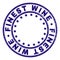 Scratched Textured FINEST WINE Round Stamp Seal