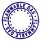 Scratched Textured FLAMMABLE GAS Round Stamp Seal