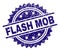 Scratched Textured FLASH MOB Stamp Seal