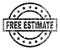 Scratched Textured FREE ESTIMATE Stamp Seal