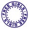 Scratched Textured FREE GIRLS Round Stamp Seal