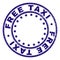 Scratched Textured FREE TAXI Round Stamp Seal