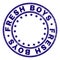 Scratched Textured FRESH BOYS Round Stamp Seal