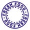 Scratched Textured FRESH FOOD Round Stamp Seal