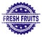 Scratched Textured FRESH FRUITS Stamp Seal