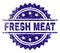 Scratched Textured FRESH MEAT Stamp Seal