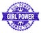 Scratched Textured GIRL POWER Stamp Seal with Ribbon