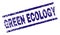 Scratched Textured GREEN ECOLOGY Stamp Seal