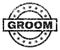 Scratched Textured GROOM Stamp Seal