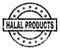 Scratched Textured HALAL PRODUCTS Stamp Seal