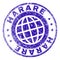 Scratched Textured HARARE Stamp Seal