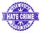 Scratched Textured HATE CRIME Stamp Seal with Ribbon