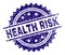 Scratched Textured HEALTH RISK Stamp Seal