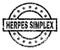 Scratched Textured HERPES SIMPLEX Stamp Seal