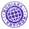 Scratched Textured HONIARA Stamp Seal