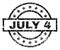 Scratched Textured JULY 4 Stamp Seal