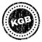 Scratched Textured KGB Stamp Seal