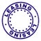 Scratched Textured LEASING Round Stamp Seal