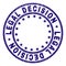 Scratched Textured LEGAL DECISION Round Stamp Seal