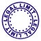 Scratched Textured LEGAL LIMIT Round Stamp Seal