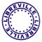 Scratched Textured LIBREVILLE Round Stamp Seal