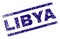 Scratched Textured LIBYA Stamp Seal