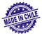 Scratched Textured MADE IN CHILE Stamp Seal
