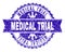 Scratched Textured MEDICAL TRIAL Stamp Seal with Ribbon