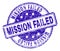 Scratched Textured MISSION FAILED Stamp Seal