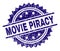 Scratched Textured MOVIE PIRACY Stamp Seal