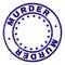 Scratched Textured MURDER Round Stamp Seal