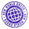 Scratched Textured NEW WORLD ORDER Stamp Seal